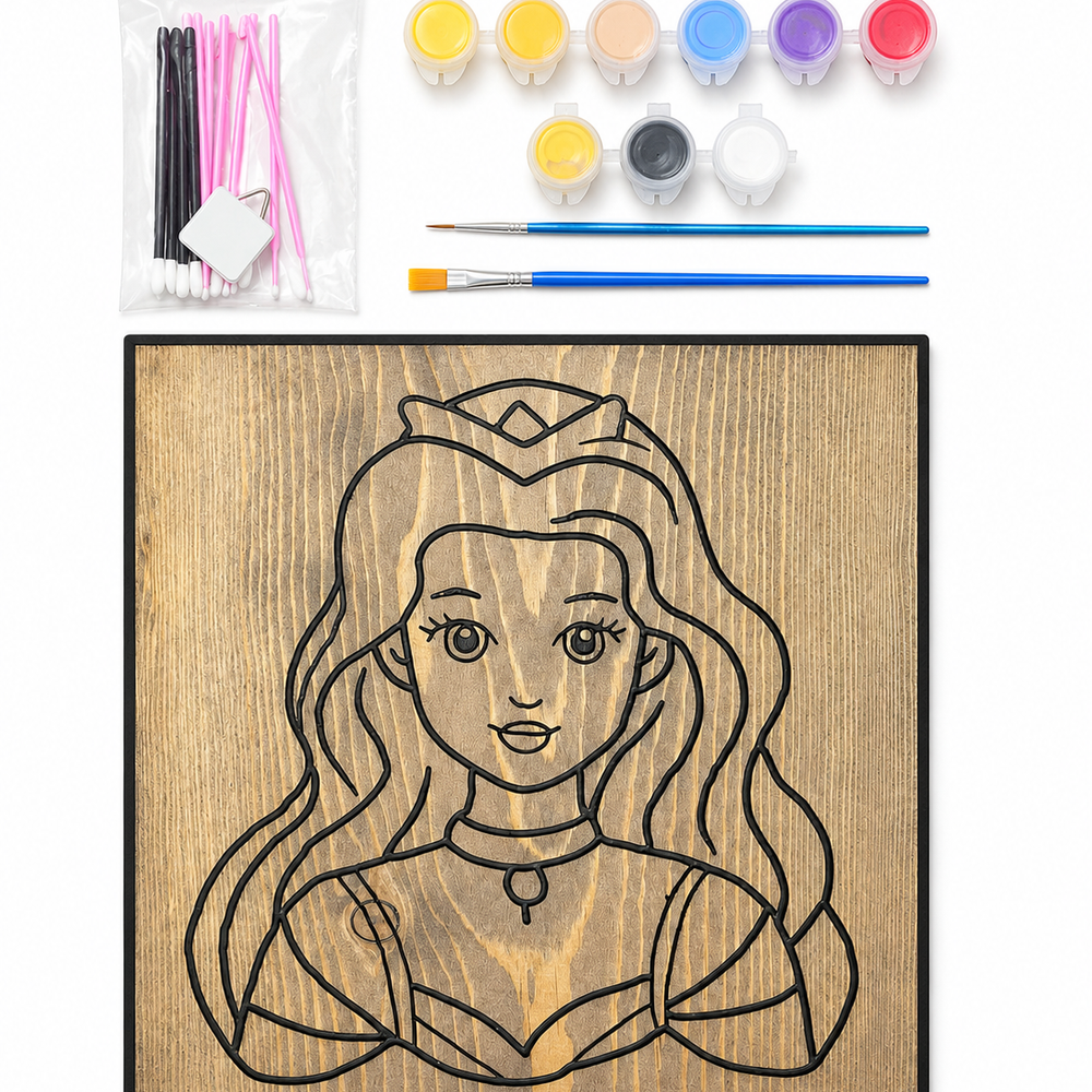 Princess Wooden Painting Kit